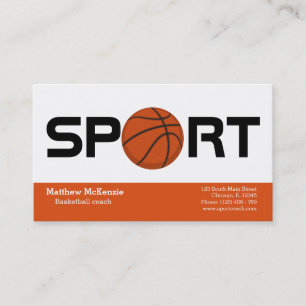 Professional Basketball coach player Business Card