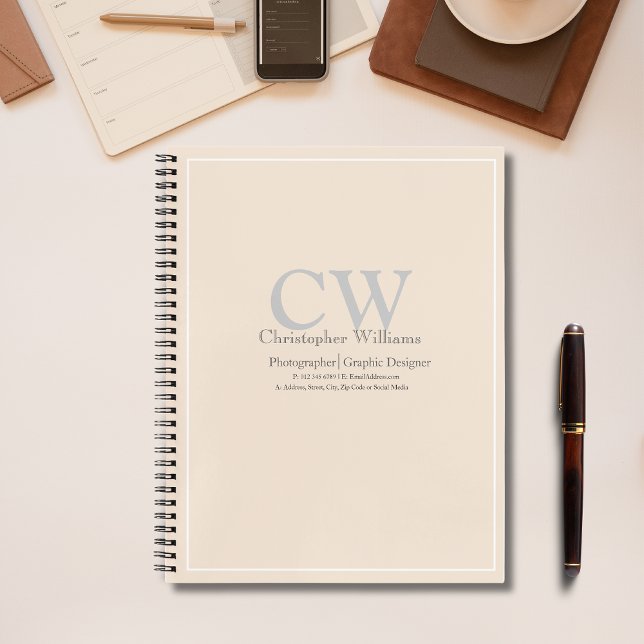 Professional Beige Minimalist Notebook (Creator Uploaded)