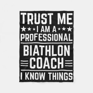 Professional Biathlon Coach Funny Biathlon Coach H Fleece Blanket
