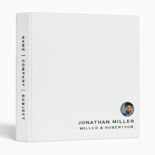 Professional Bio Photo Portfolio White Binder