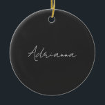 Professional black add your name handwriting retro ceramic ornament<br><div class="desc">This template can be customized to meet all personal occupations.</div>