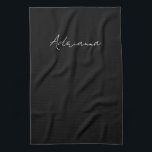 Professional black add your name handwriting retro kitchen towel<br><div class="desc">This template can be customized to meet all personal occupations.</div>