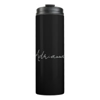 Professional black add your name handwriting retro