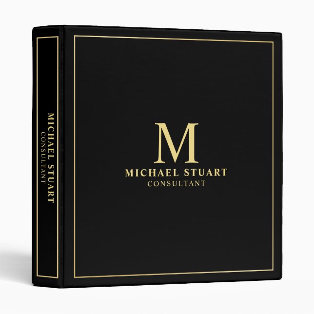 Professional Black and Gold Binder (Front/Spine)