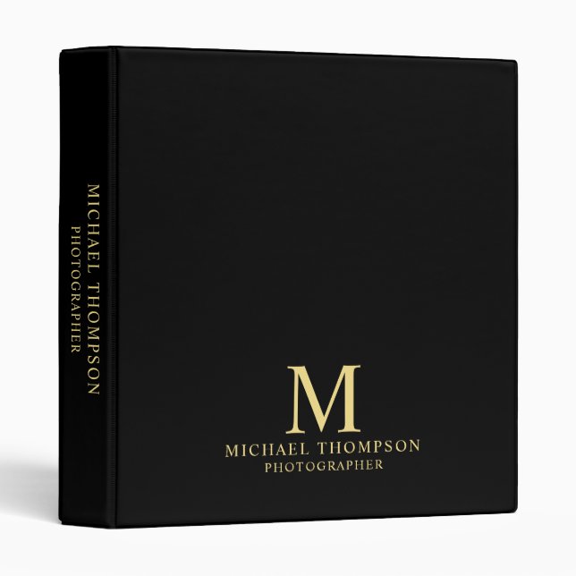 Professional Black and Gold Binder (Front/Spine)