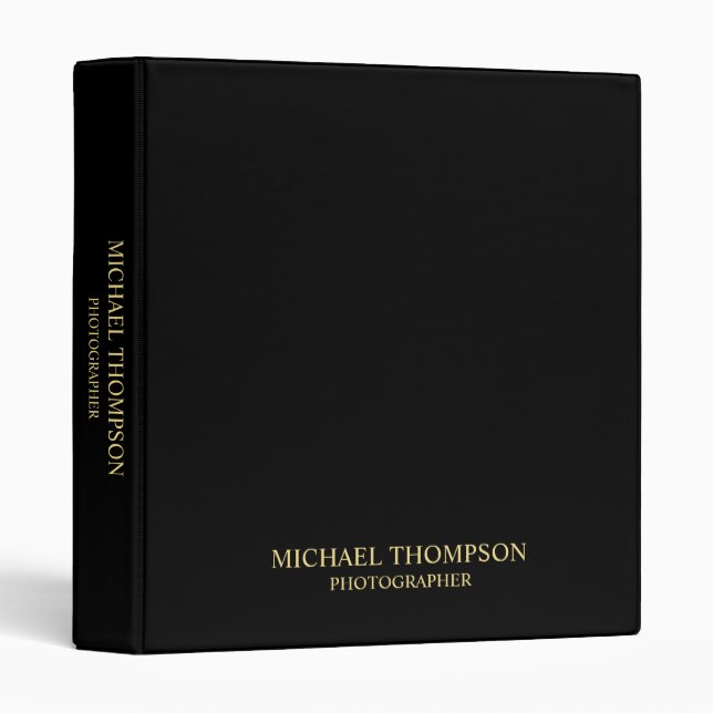 Professional Black and Gold Binder (Front/Spine)