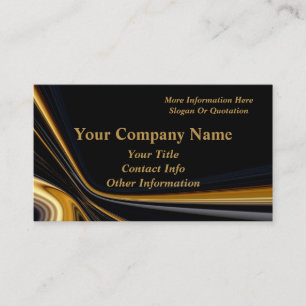 Professional Black And Gold  Business Cards