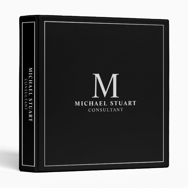 Professional Black and Silver Binder (Front/Spine)