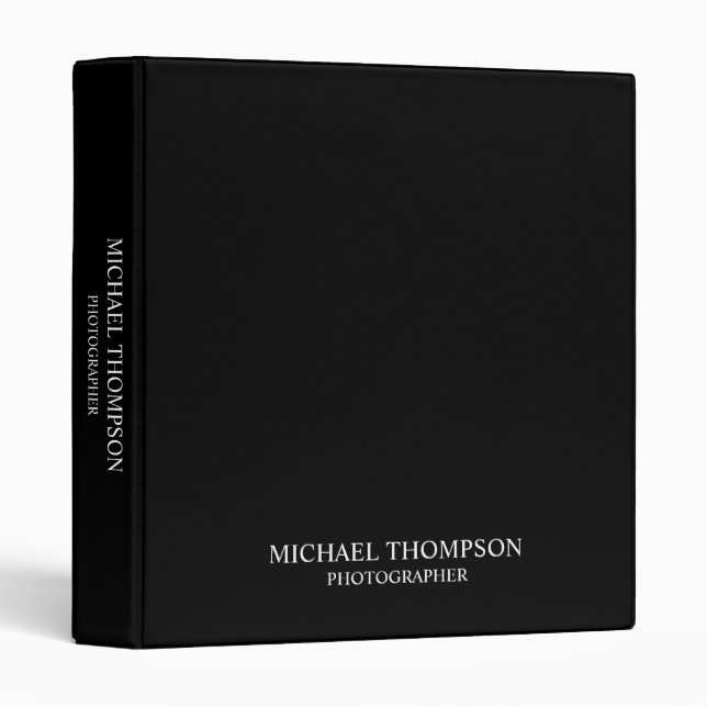 Professional Black and White Binder (Front/Spine)