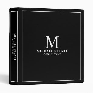 Professional Black and White Binder