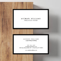 Professional Black and White Business Card