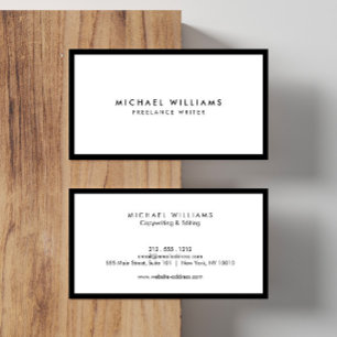 Professional Black and White Business Card