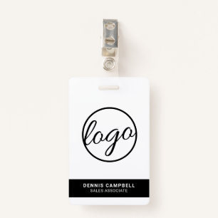 Professional Black and White Corporate Large Logo Badge