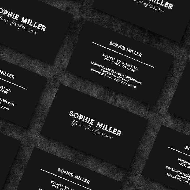 professional black and white minimal elegant business card (Creator Uploaded)