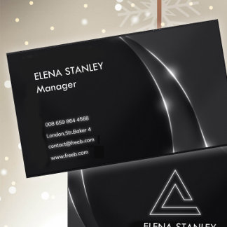 Professional Black and White Minimalist Business Card
