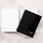 Professional Black and White Monogram Initial Planner<br><div class="desc">Stay organized in style with this professional monogram initial notebook. Featuring a clean, minimalist design and a bold monogram on the cover, this notebook is perfect for professionals, students, or anyone who values personalized stationery. Its high-quality pages are ideal for jotting down notes, ideas, or to-do lists, making it both...</div>
