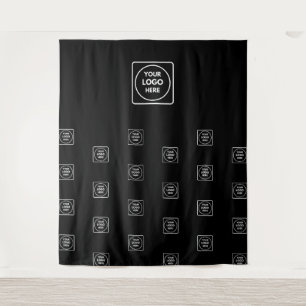 Professional Black Backdrop Custom Business Tapestry