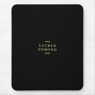 Professional Black Brushstroke Gold Mini Mouse Pad