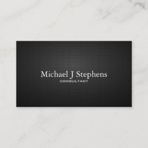 Professional Black Carbon Fibre Texture Simple Business Card