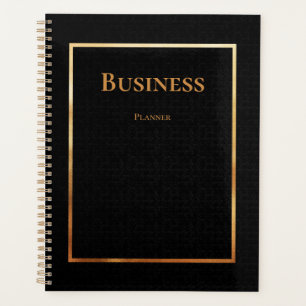 Professional black gold business planner
