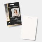 Professional Black & Gold Notary Photo ID