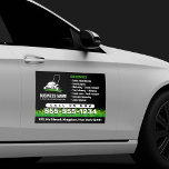 Professional Black Green Lawn Care & Landscaping Car Magnet<br><div class="desc">Elevate your outdoor space with our Professional Black, Green and white Lawn Care & Landscaping Car Magnet. Modern, minimalist, and elegant design for expert lawn care, landscaping, mowing, tree service, and maintenance. Your go-to for a lush, green, and well-groomed yard. Simple, yet impactful, our card represents the essence of professional...</div>