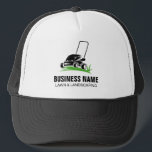 Professional Black Green Lawn Care & Landscaping Trucker Hat<br><div class="desc">Elevate your outdoor space with our Professional Black, Green and white Lawn Care & Landscaping Hat. Modern, minimalist, and elegant design for expert lawn care, landscaping, mowing, tree service, and maintenance. Your go-to for a lush, green, and well-groomed yard. Simple, yet impactful, our card represents the essence of professional lawn...</div>