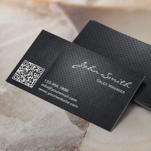 Professional Black Metal QR Code Business Card