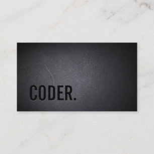 Professional Black Out Coder Business Card