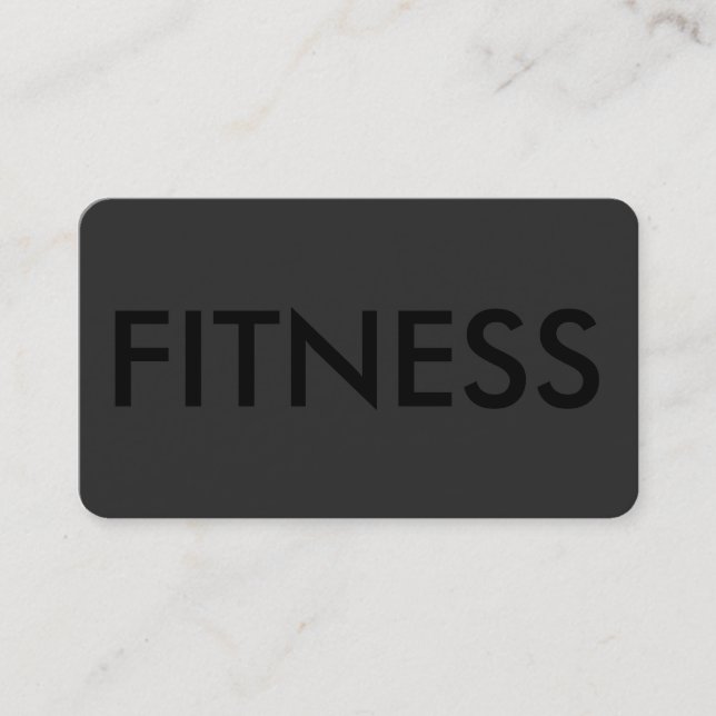 Professional Black Out Fitness Sport Business Card (Front)