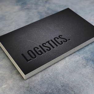 Professional Black Out Logistics Business Card