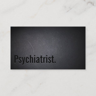 Professional Black Out Psychiatrist Business Card