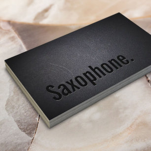 Professional Black Out Saxophone Business Card