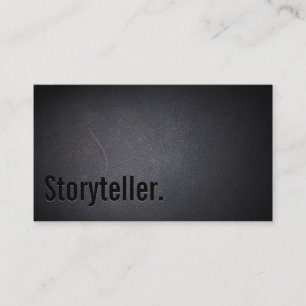 Professional Black Out Storyteller Business Card