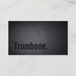 Professional Black Out Trombone Business Card