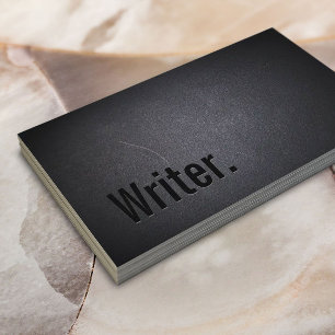 Professional Black Out Writer Business Card