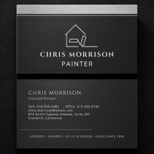 Professional Black Painter Business Card