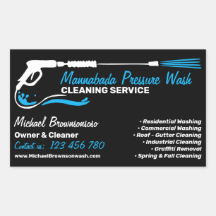 Professional Black Pressure Wash Power Cleaning Sticker