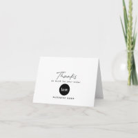 Professional Black Script Business Logo Thank You