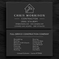 Professional Black Silver Building Contractor