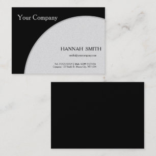 Professional Black Silver Metal Modern Elegant Business Card