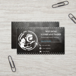 Professional Black Welding Business Cards