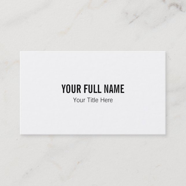 Professional Black & White Minimalist Business Card (Front)