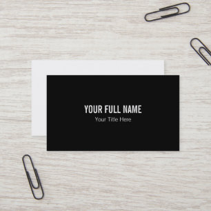 Professional Black & White Minimalist Business Card