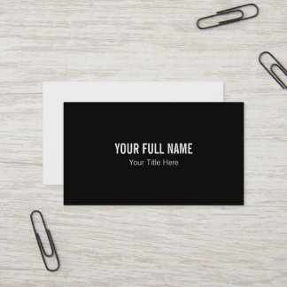 Professional Black & White Minimalist Business Card
