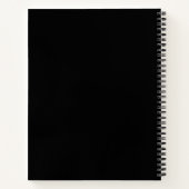 Professional Black White Monogram Initial Notebook (Back)