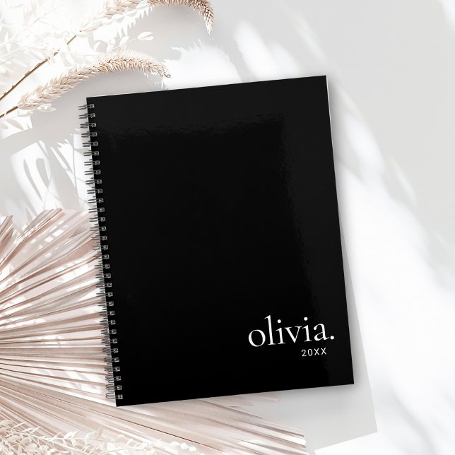 Professional Black & White Monogram Simple Name Planner (Creator Uploaded)