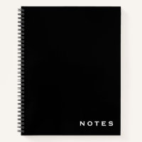 Professional Black & White "Notes" Notebook