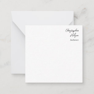 Professional Black White Plain Architect Thick Card