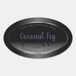 Professional Black White Product Labels Blue Frame